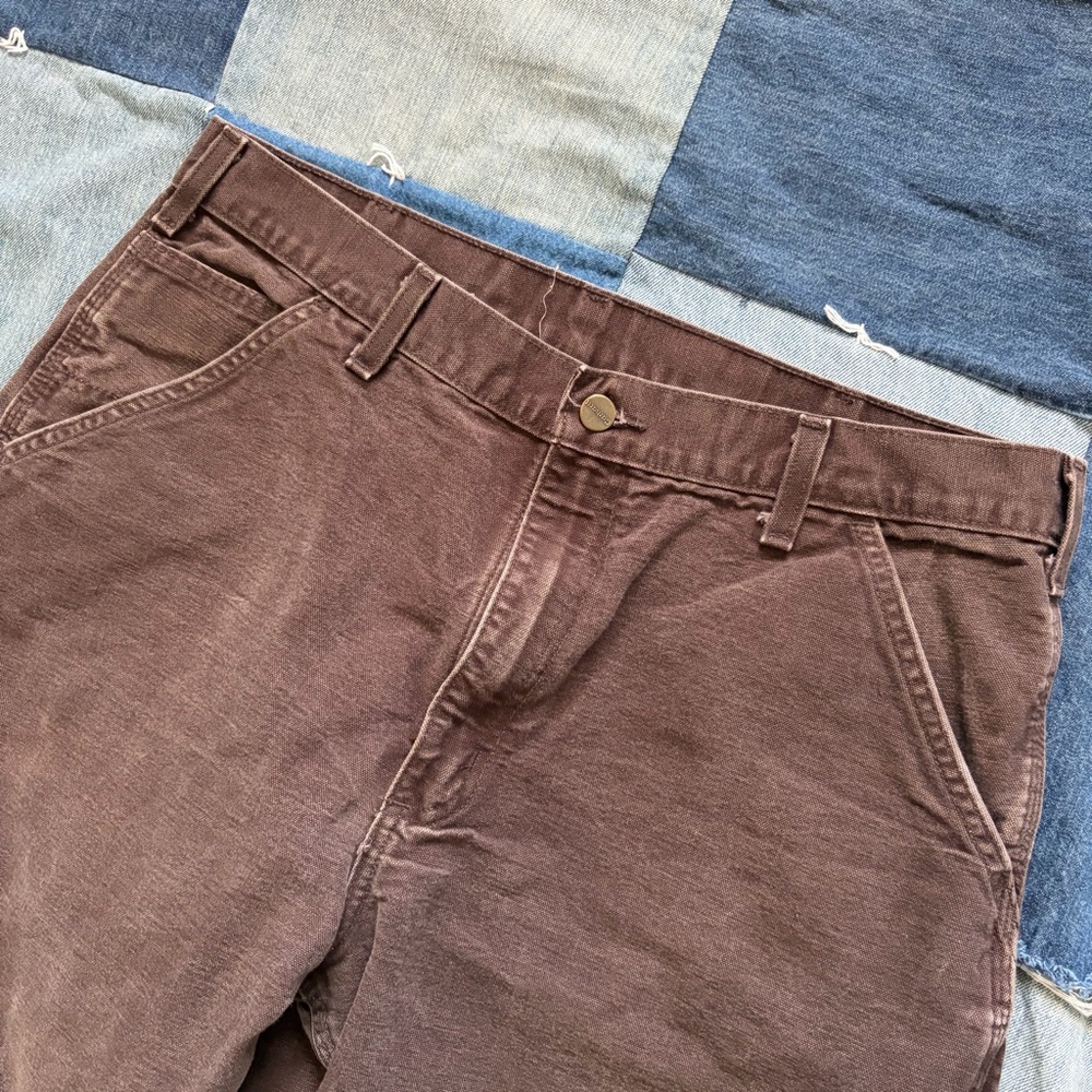 carhartt 2000s brown carpenter pants 35x31 - Picture 4 of 9
